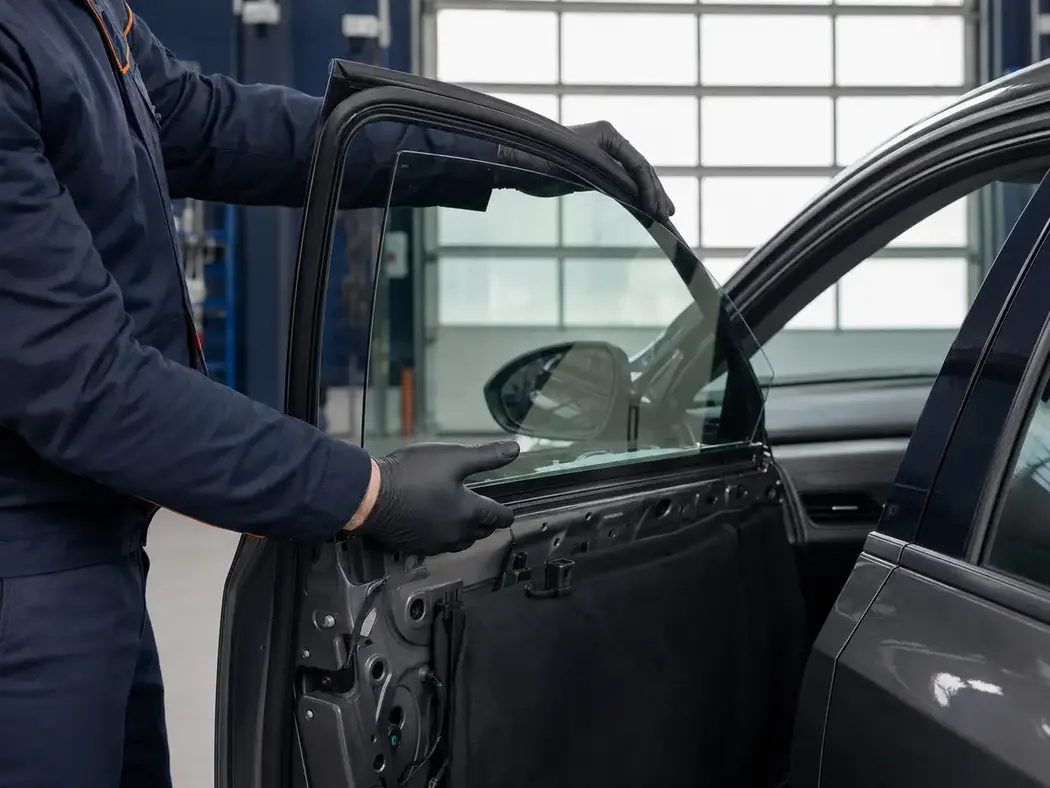 Intervention sur une vitre latérale automobile